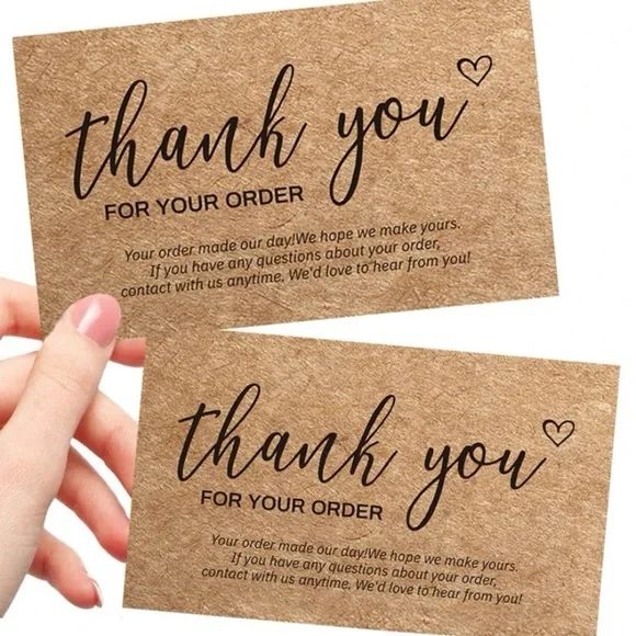 NWT 2x3.5” Thank You For Your Order Rustic Cards - Picture 1 of 4